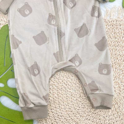 Macacão em Soft Plush Ursinhos - Marrom